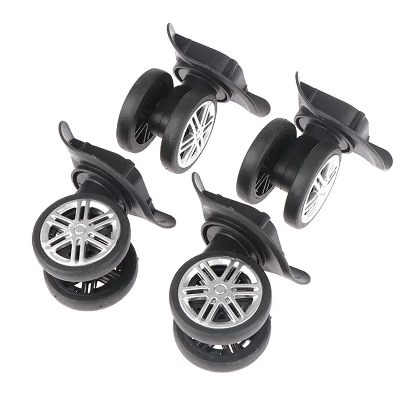 2Pairs Luggage Wheels Repalcement Trolley Case Pulley Accessories Suitcase 360 Degree Swivel Wheels Caster for Luggage Repair