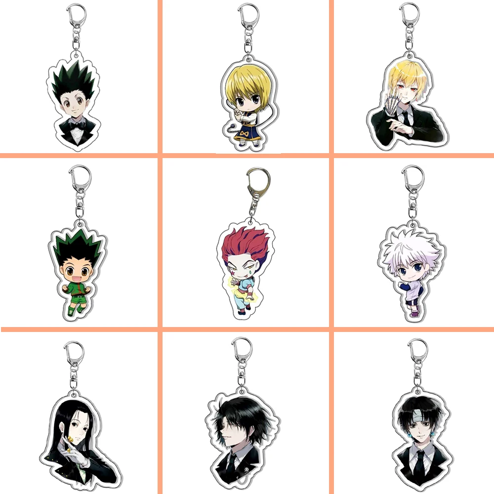 Llaveros de dibujos animados Hunter GON FREECSS, colgantes Killua Zoldyck, llaveros Kurapika, etiqueta de bolsa Hisoka, accesorio para Cos