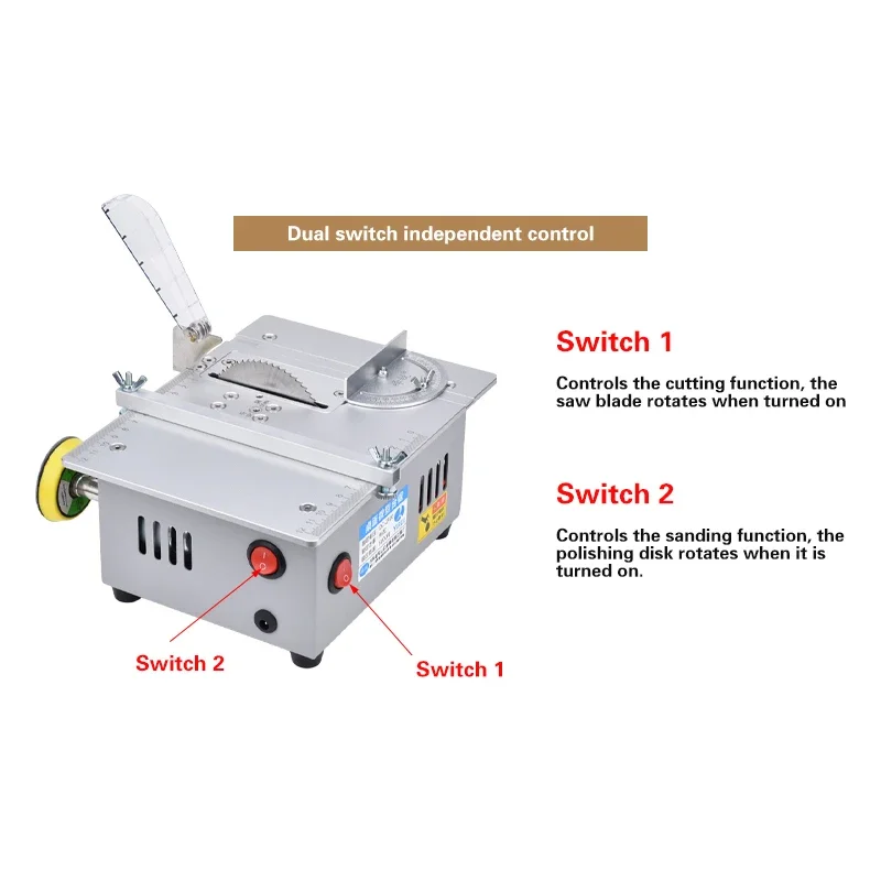 S9 multifunctional small table saw 3 inch precision desktop mini table saw mini DIY chainsaw with Grinding function