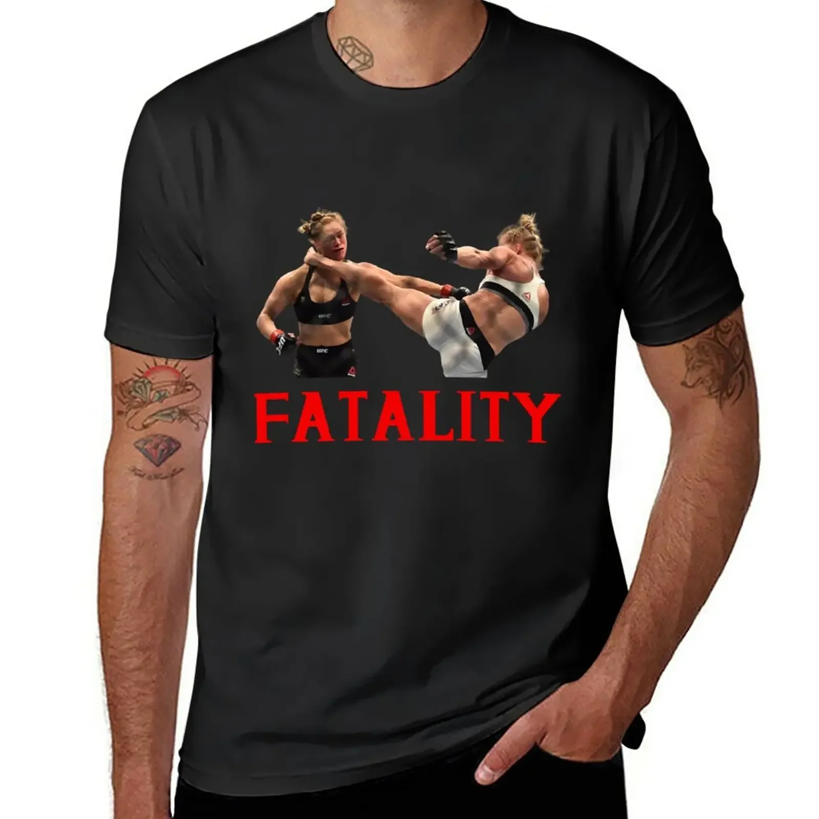 New Holly Holm FATALITY KO Ronda Rousey T-Shirt boys animal print shirt custom t shirts design your own t shirt men