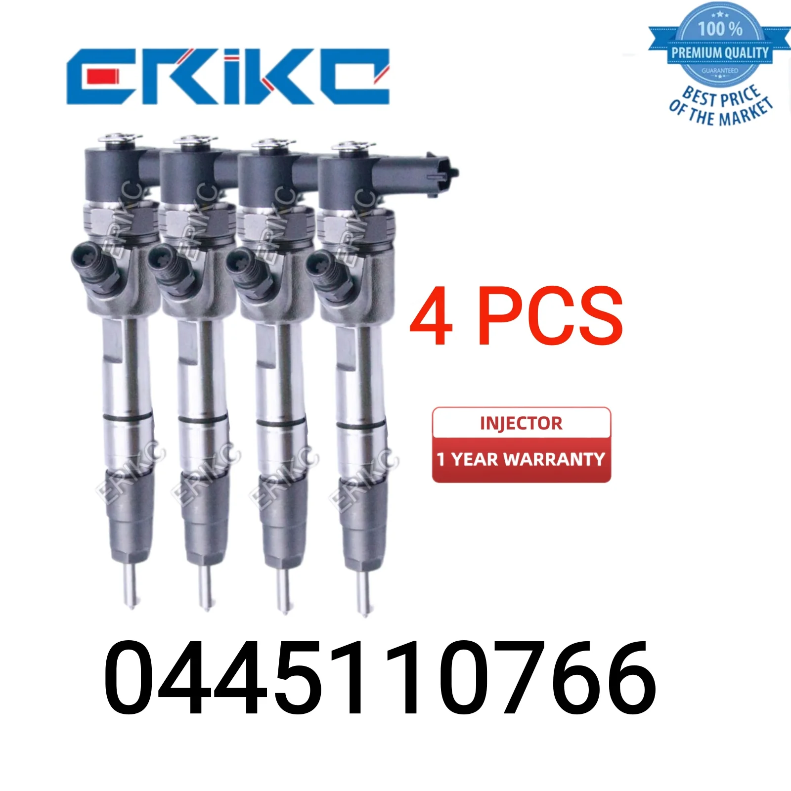 4 PCS 0445110766 Injector Assy Fuel 0 445 110 766 Diesel Fuel Injector 0445 110 766 Common Rail Diesel Injector