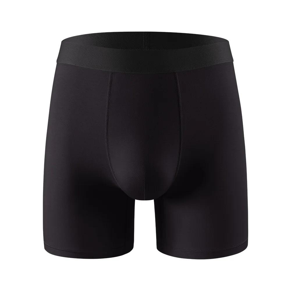 Long-style men's underwear - bamboo fiber, sportive, breathable, mid-rise, flat crotch pants