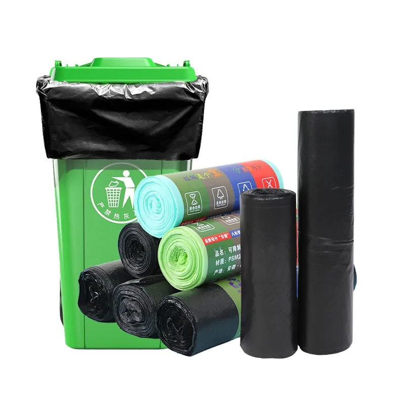 

Oversized classified garbage bag Corn starch degradable disposable garbage bag Environmental protection 10 rolls