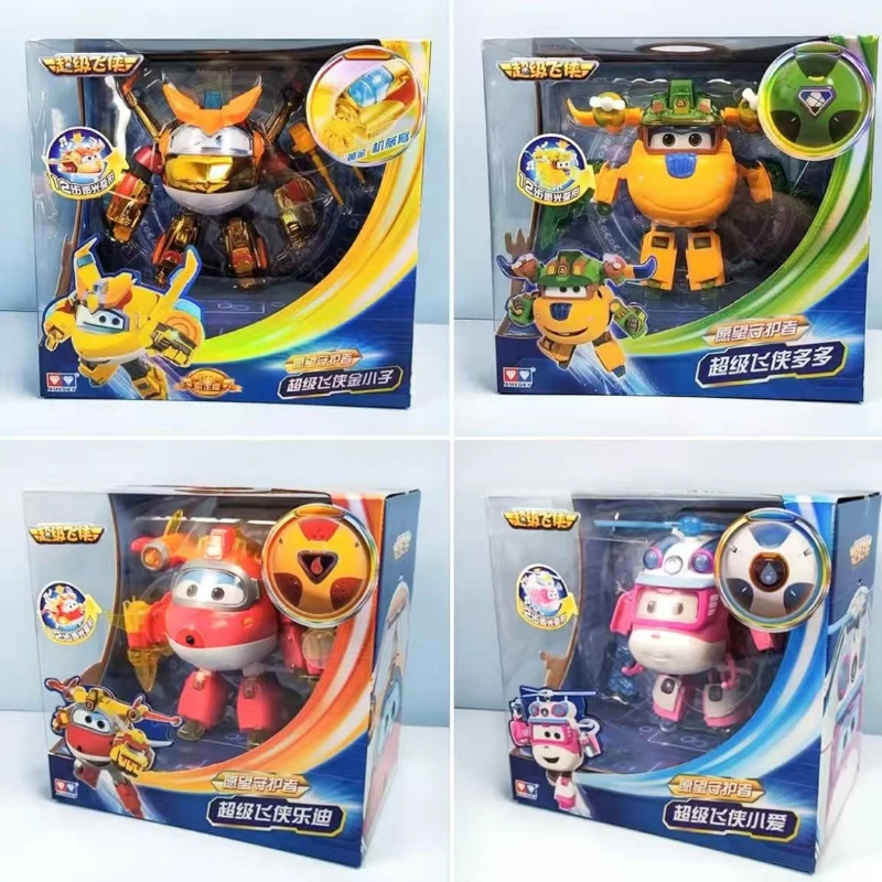 auldey-‌-オリジナルスーパーウィングス音と光変形アクションフィギュアモデル人形おもちゃ収集装飾品