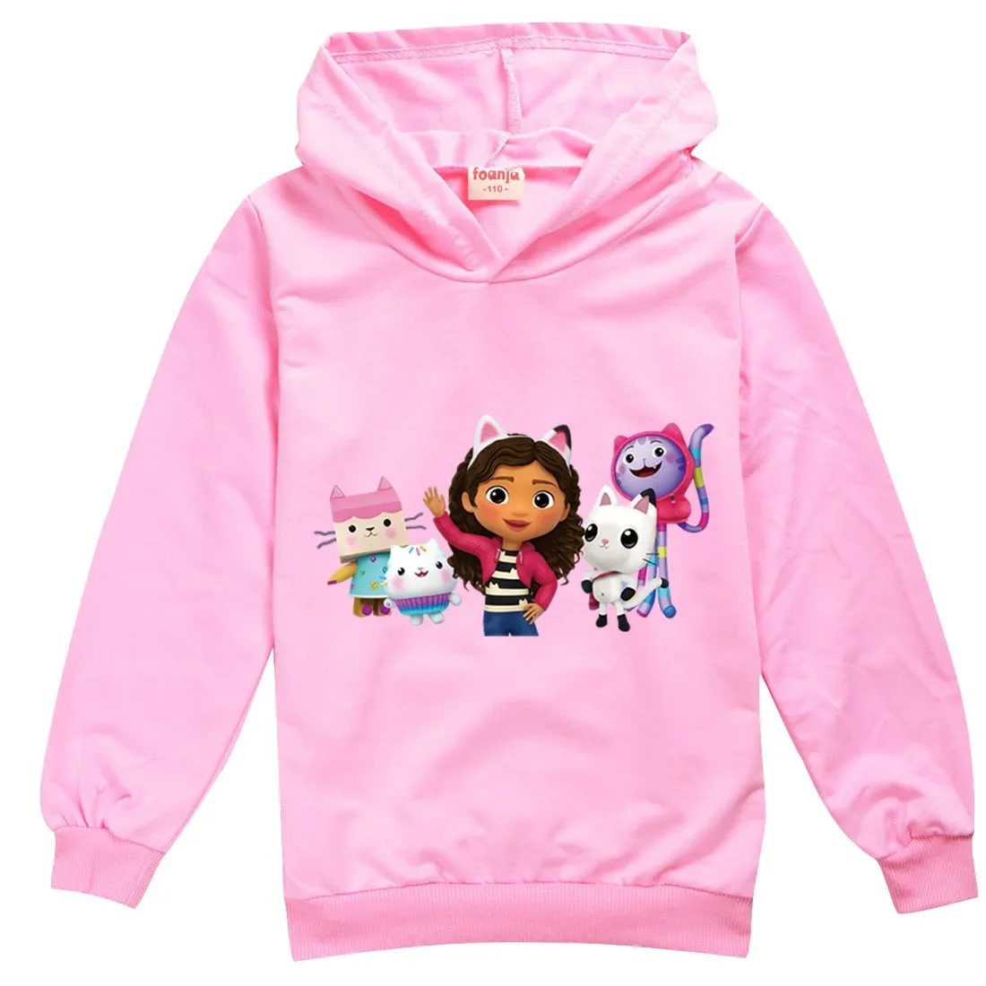 2-16 Years Gabby Doolhouse Hoodie Kids Gabby Cats Clothes Girls Long Sleeve Sweatshirts Boys Hooded sweater Children's Outerwear