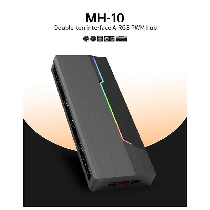 Y42A-MH-10ARGB Controller Dual 10-Bit Wireless Controller Can Synchronize PWM Temperature Control With Shenguang Ten-Port Hub