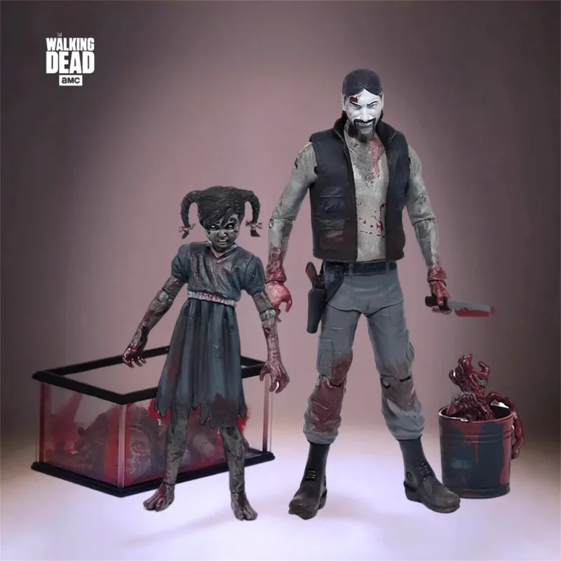 In Stock 4.5 Inch Action Figure Walking Dead Dark Edition Governor Penny Zombie Suit Anime Horror Toy Collectible Doll