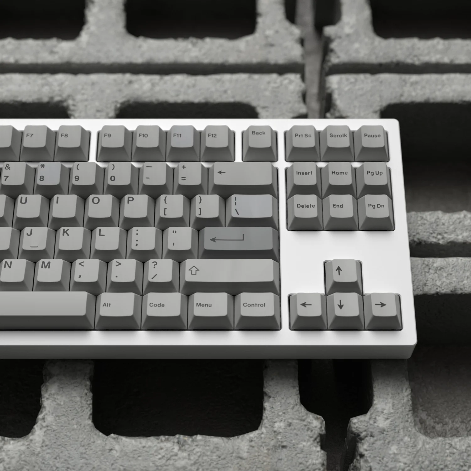 Imagem -05 - Jkdk-keycap Cinza Simples Perfil Cereja Pbt Dye Subbed Teclado Mecânico mx Switch