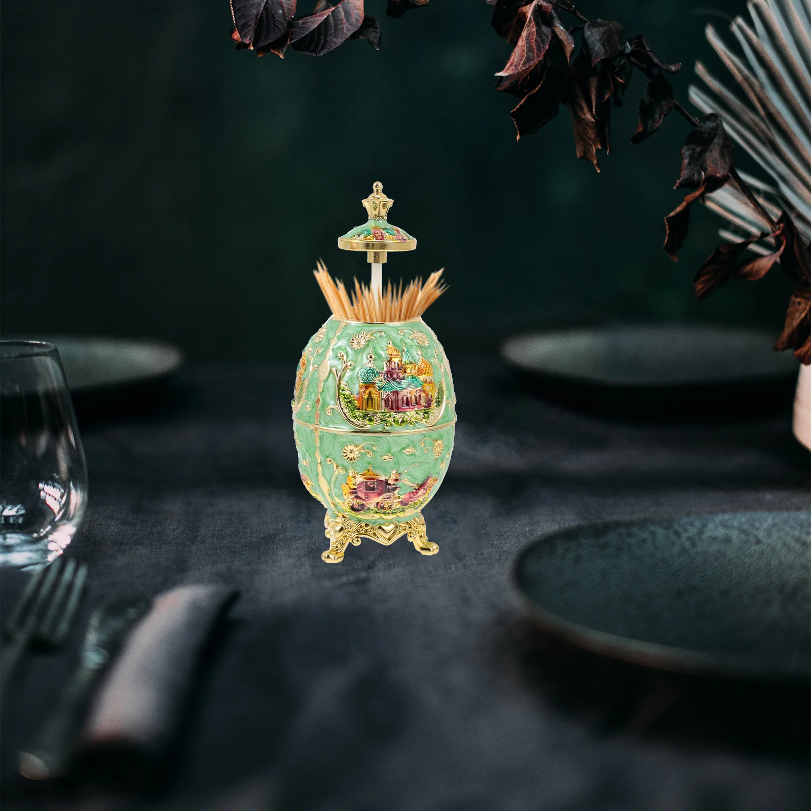 

Automatic Toothpick High Quality Metal Material Long Lasting Delicate Design Large Capacity Suitable Home Hotel Restaurant