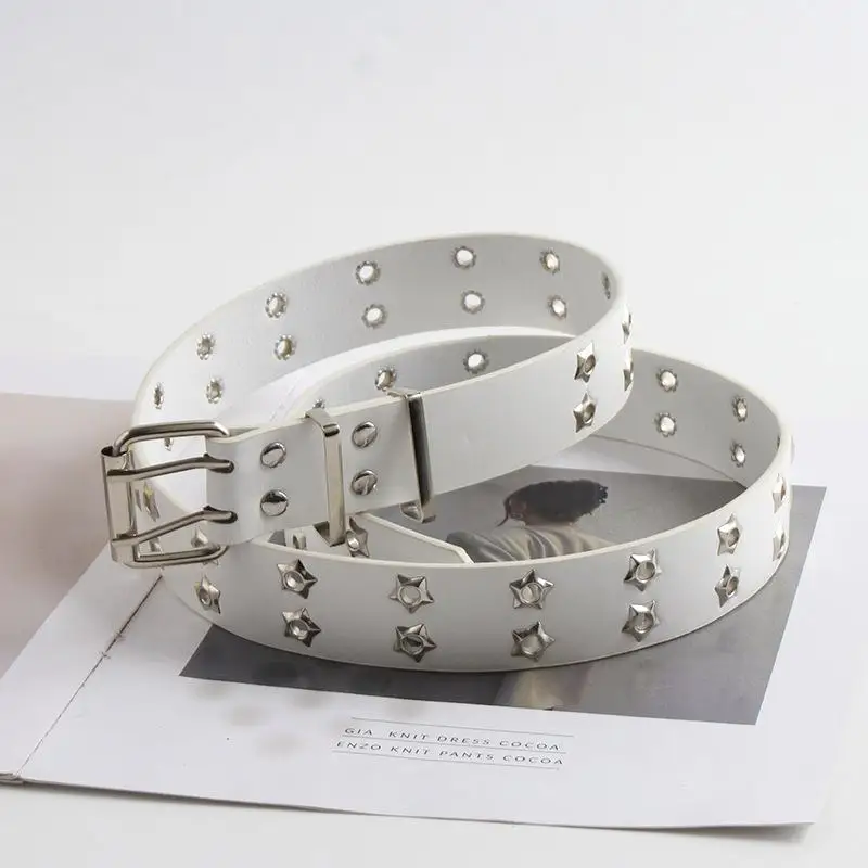 Женский ремень в стиле хип-хоп; Дизайн заклепки Y2K с игольной пряжкой; Пары идеально с уличными трендовыми джинсами