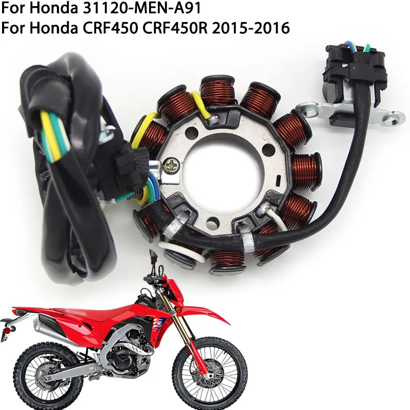 

Motorcycle Magneto Stator Coil For Honda CRF450 CRF450R CRF 450 450R 2015-2016 31120-MEN-A91 Motorcycle Stator Coil Accessories