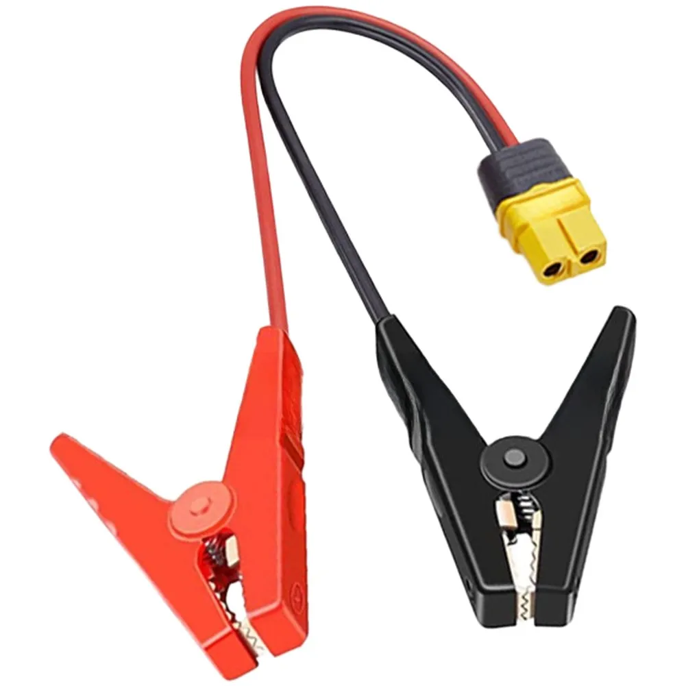 For XT60 Compatible Power Cord with 100mm Clips 12AWG Wire Gauge UL94V0 Rated Insulation and 60A Instantaneous Current Capacity