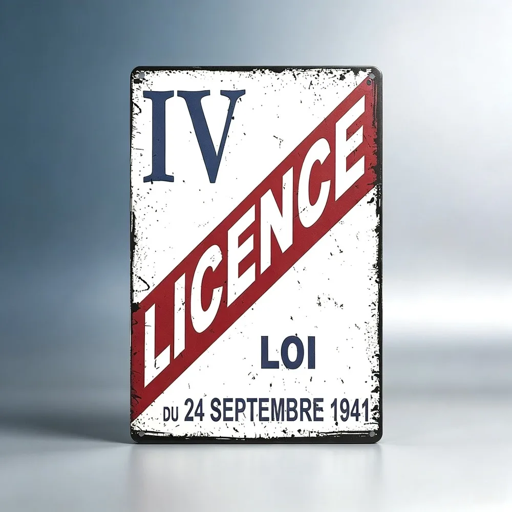 CIFBUY Vintage Aluminum Wall Art Waterproof Durable 1941 License IV Plaque for Home Bar Garage Farmhouse Decor image 6