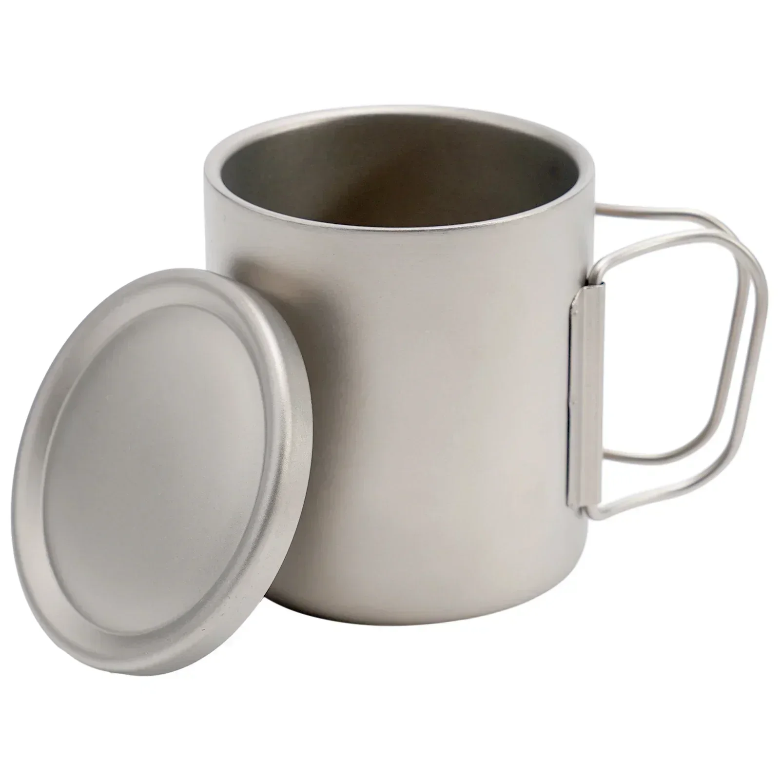 

Outdoor Titanium Mug Double Wall Titanium Water Cup Coffee Tea Mug With Lid For Home Outdoor Camping Outdoor Tableware