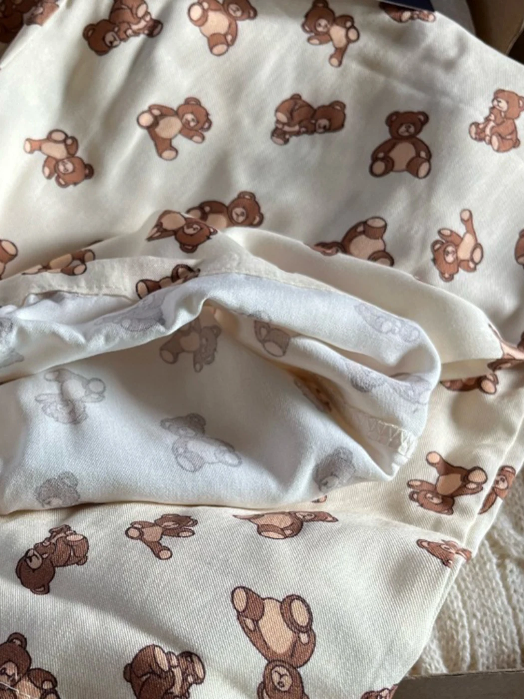 Teddy Bear Pants for Women Summer Clothes 2024 Cotton High Waist Elastic Cute Pajama Pants Girls 2000s Vintage Y2K Trousers