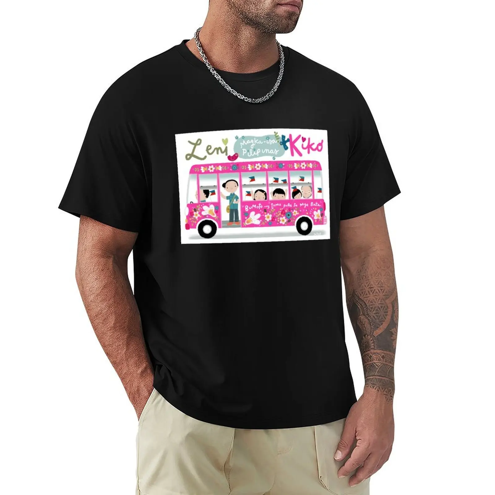 T-shirt Bus of Unity pour Leni et Kiko (art par Robert Alejandro) T-shirt classique basique décontracté