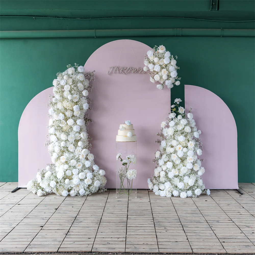 

Wedding Supplies Artificial Baby's Breath Rose Floral Arrangement for Event Backdrop Decoration Birthday Party KT Board Props