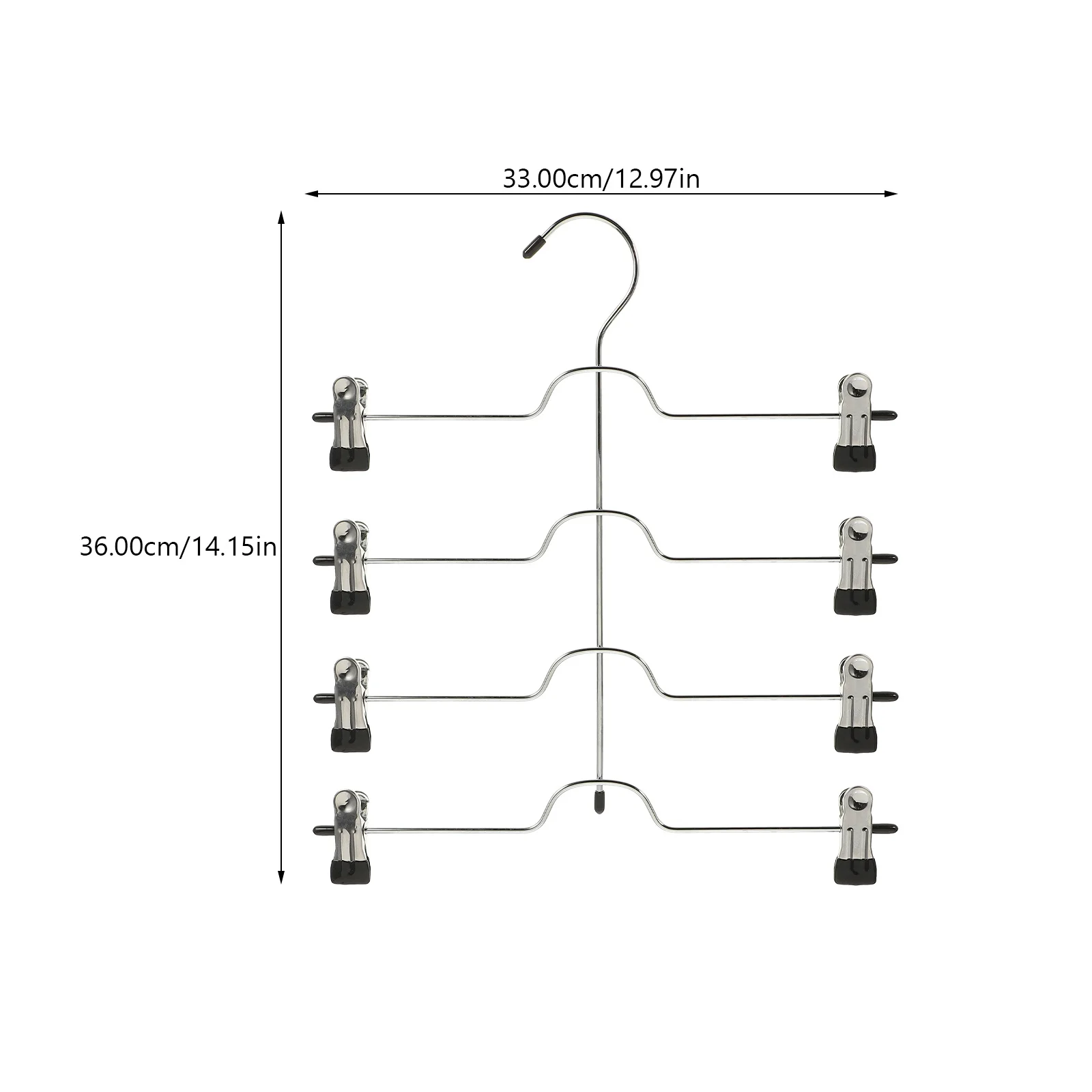 المعادن بانت شماعات المطاط كليب عقد قوي التنانير الجوارب الملابس الداخلية متعدد الطبقات الملابس المنظم كليب الشماعات تخزين المنزل #1