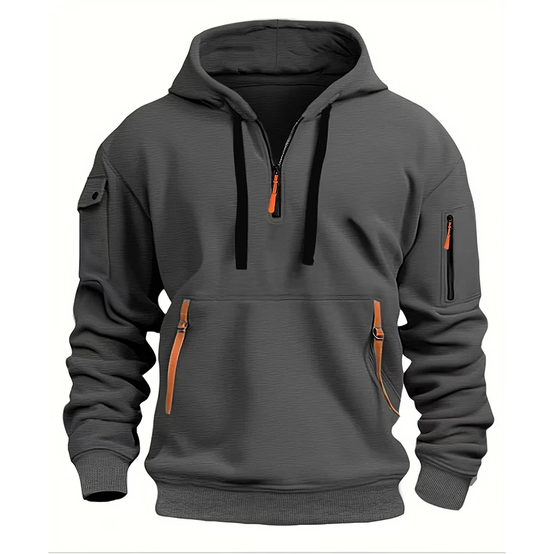 

New Winter Men's Hoodie Sweatshirt Leisure Sports Pullover Fashion Long Sleeve Zip Up Hoodies Loose Coat Sweatshirts for Men