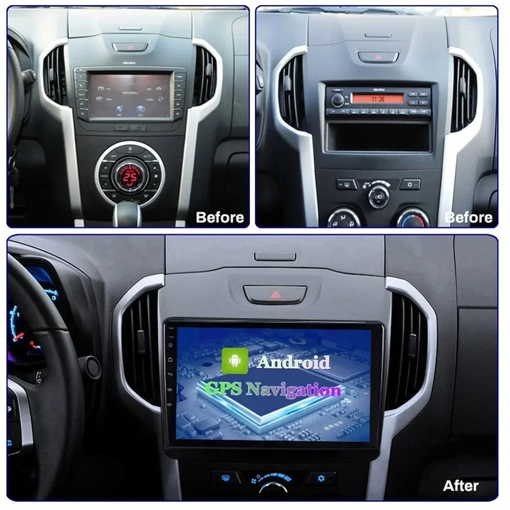 أندرويد 11Car نظام تحديد المواقع والملاحة لشروليه S10/S-10/ISUZU D'MAX 2015-الراديو التلقائي ستيريو مشغل وسائط متعددة مع واي فاي 4G BT CARPLAY