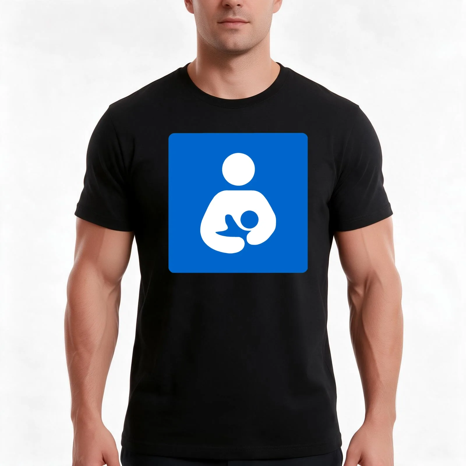 International Breastfeeding Symbol T-Shirt Summer Casual Cotton Tee Oversized Streetwear Tops Vintage Graphic Print