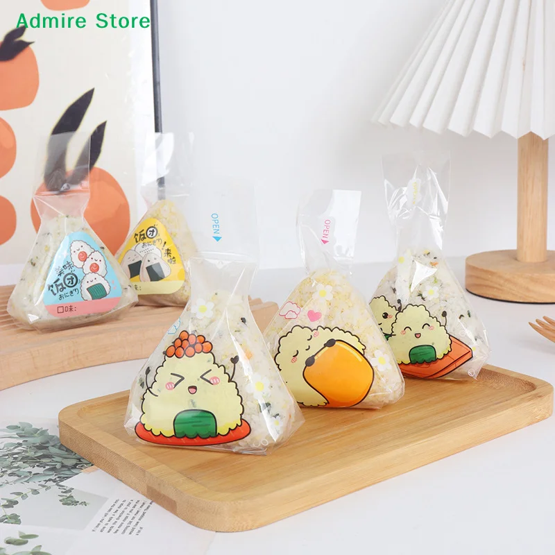 [G]50Pcs Lovely For Triangle Rice Ball Packaging Bag Nori Onigiri Sushi Bag Sushi Making Mold Bento Accessories