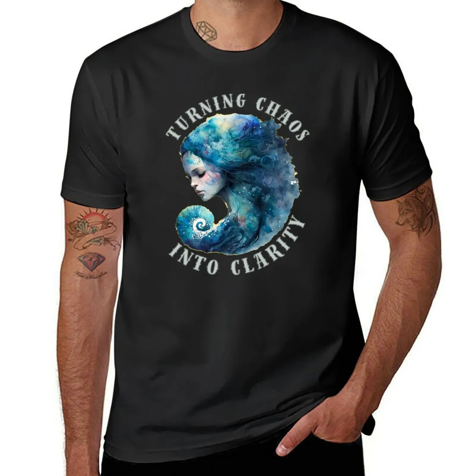 Turning Chaos Into Clarity. virgo quotes T-Shirt customizeds plus sizes hippie clothes heavyweights mens t shirt graphic