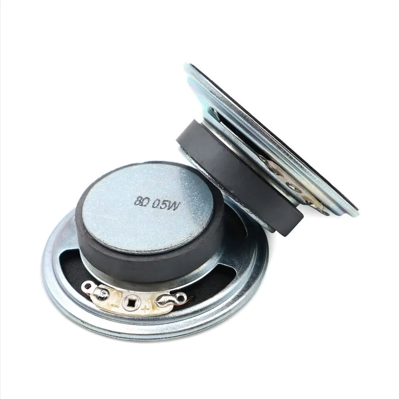 2Pcs 50mm Diameter 8Ohm 0.5W Metal for Shell Ultra-Thin Internal Mini Speakers Magnet Loudspeaker