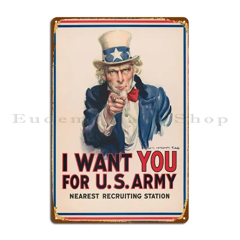 I Want You For Us Army Metal Sign Poster PaintingCustomize Garage Customize Wall Custom Tin Sign Poster