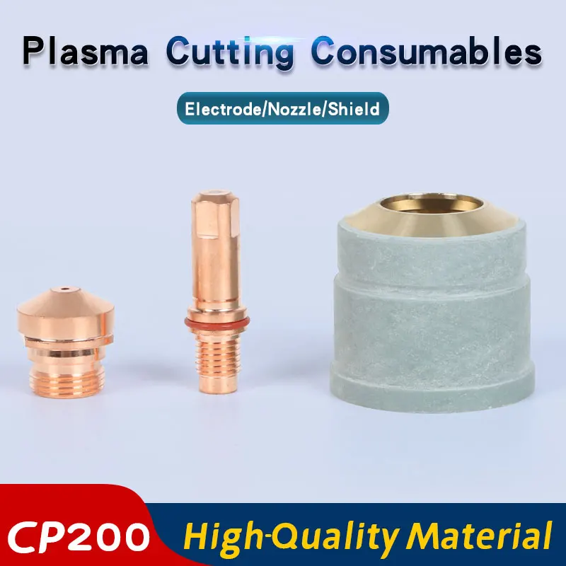 CP200 Electrode Nozzle Professional Shield Cup Replacement for Plasma Torch High Temperature Retaining Cap Consumables CB200
