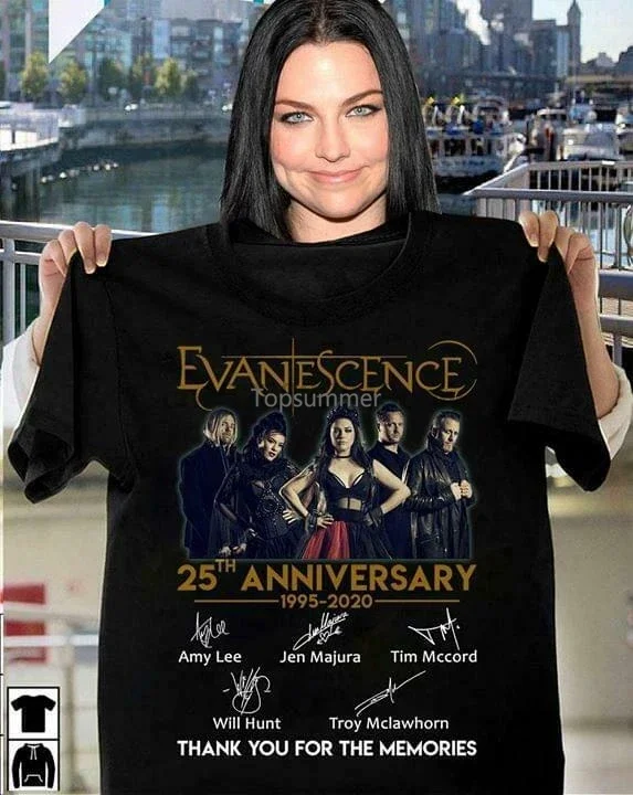 Evanescence 25Th Anniversary Black T Shirt