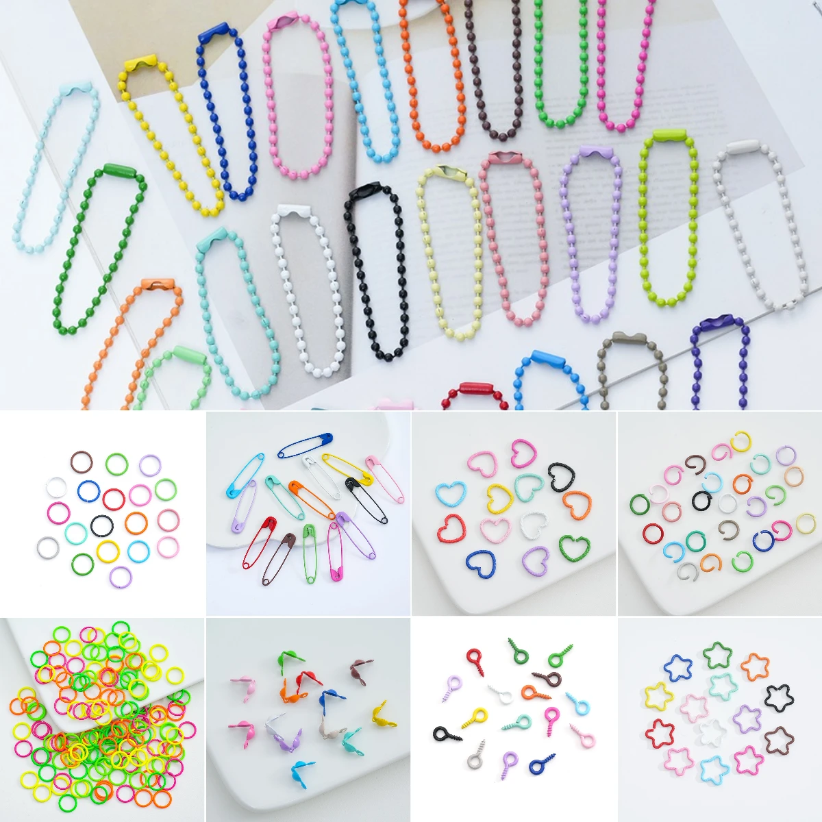 Mixed Style  Colorful  Open Jump Rings Split Rings Connectors for DIY Jewelry Findings Making Bracelet Necklace Earring Supplies