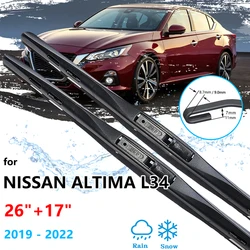 2x For Nissan Altima L34 MK6 2019~2022 Front Wiper Blades Rubber Window Windshield Windscreen Brushes Cleaning Auto Accessories