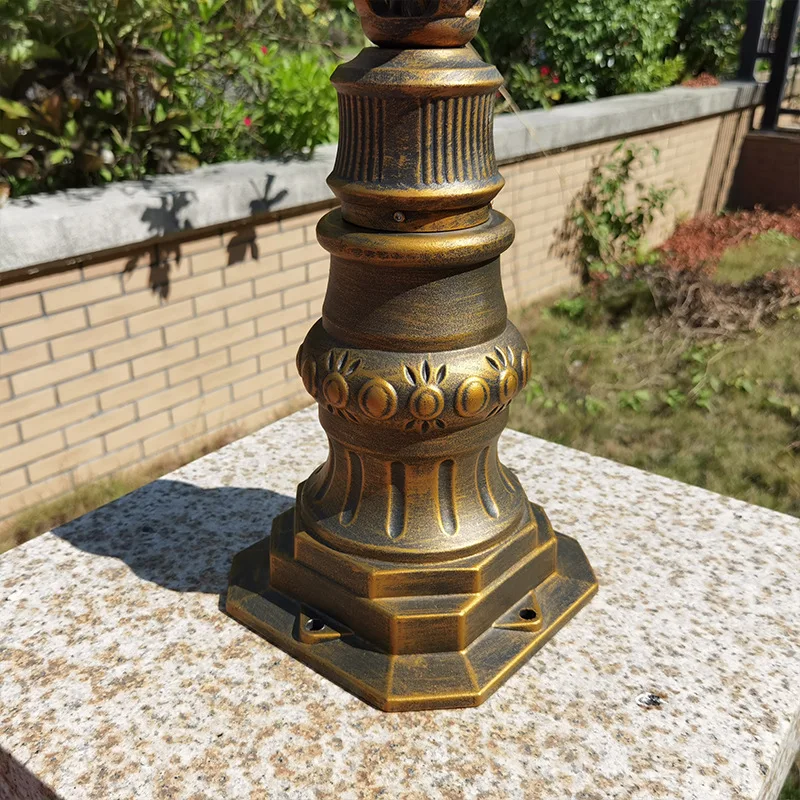 عالية السطوع حديقة عمود مصباح Ip65 مقاوم للماء الكهربائية E27 بوابة عمود مصباح أضواء عمود أوروبي