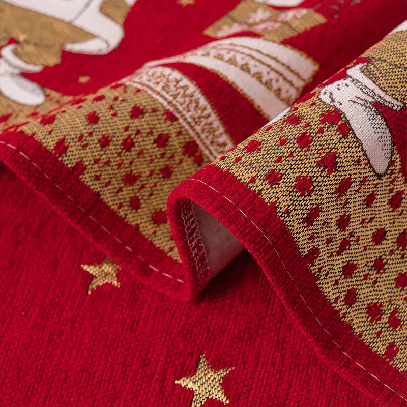 1 قطعة-سانتا كلوز الشنيل أريكة حصيرة الأحمر عيد الميلاد الاحتفال أربعة مواسم العالمي عدم الانزلاق أريكة حصيرة