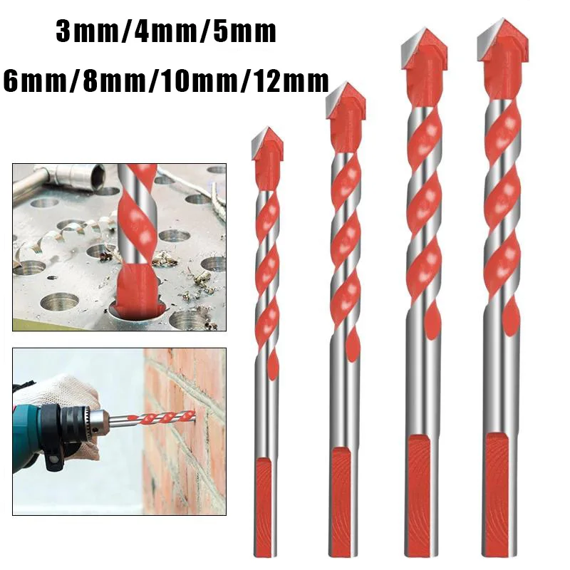 3/4/5/6/8/10/12mm Drill Bits Tile Drill Bits for Glass Ceramic Concrete Hole Opener Hard Metal Alloy Triangle Drill Bit Tools