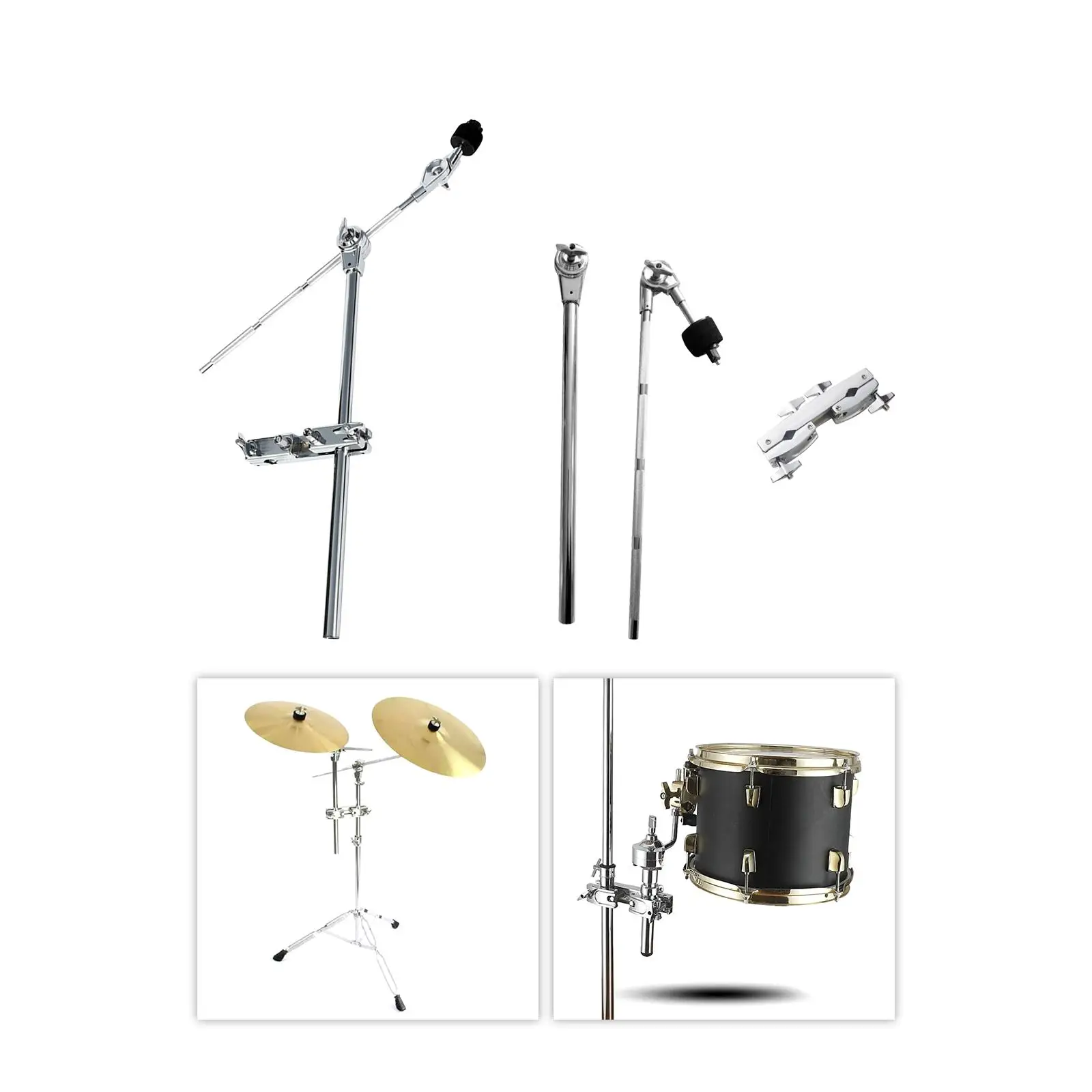Cymbal Holder Arm Drum Extension Clamp Mount Heavy Duty Metal Drum Accessory for Drum Kit Percussion