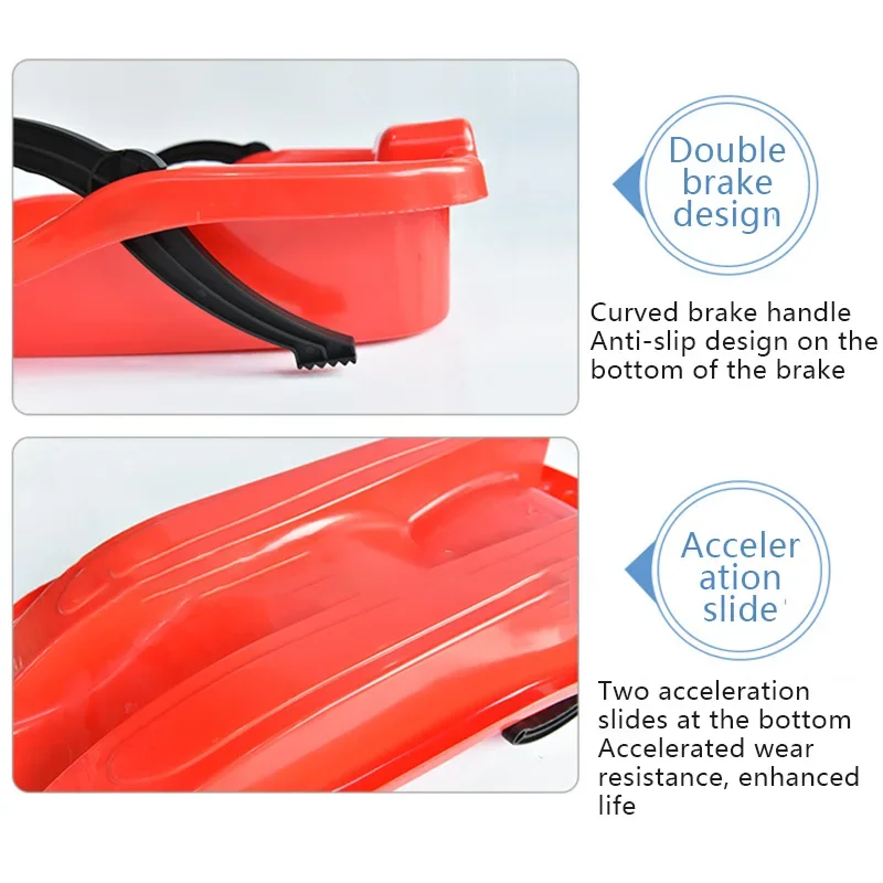 Children/Adult Plastic Sand Grass Skiing Board JK1225P Outdoor Lengthened Thickened Antiskid Snowboarding HDPE Sleigh Snowboard