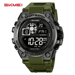 SKMEI Army Watch Mens Sports Digital Watches Fashion Luminous Waterproof Clock Military Electronic Wristwatches Orologi Digitali