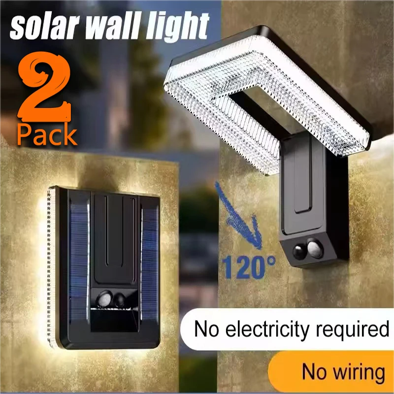 

Nice Foldable LED 120° Solar Light Outdoor Wall Lamp Waterproof Spotlights Lamp Motion Sensor Solar 3 Modes Street Light Garden