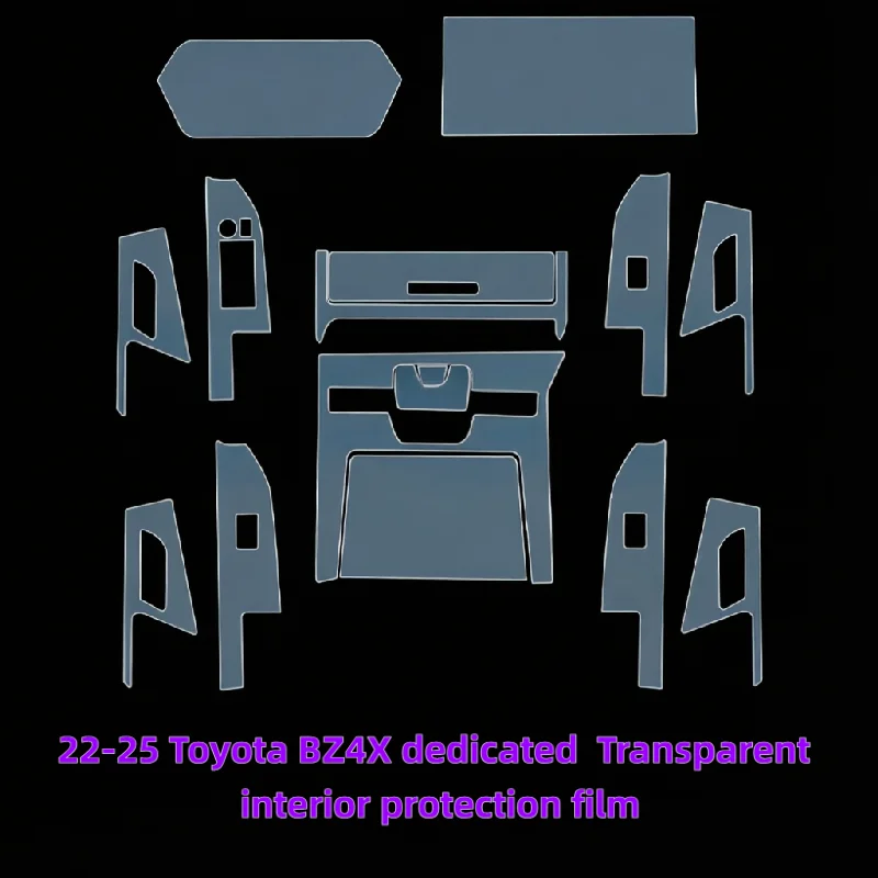 For 22-25 Toyota BZ4X dedicated center console interior film car  vehicle modification transparent anti-scratch protective film