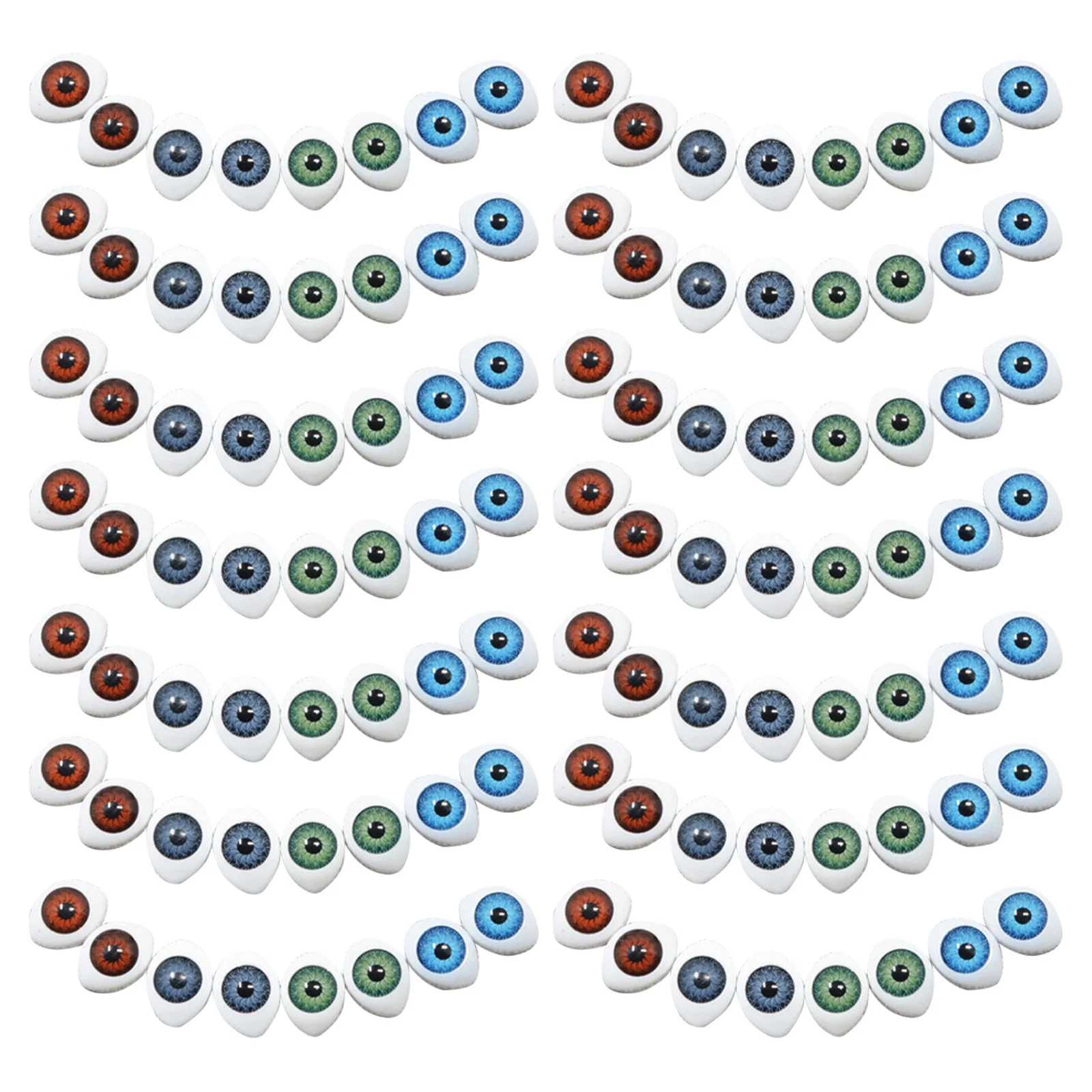 

180Pcs Half Round Realistic Eyeballs Plastic Craft Eyes for Crochet Stuffed Animals Safety Eyes for Crafts Half Round Eye