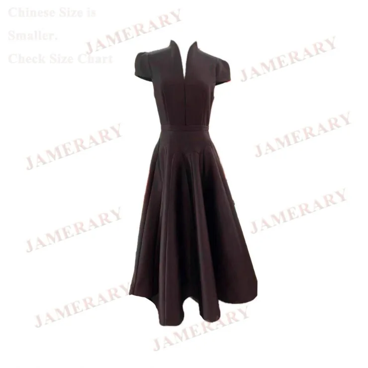 Sukienka damska jesienno-zimowa, sukienki wieczorowe z krótkim rękawem, eleganckie sukienki na studniówkę, midi, satynowe sukienki na wybieg.