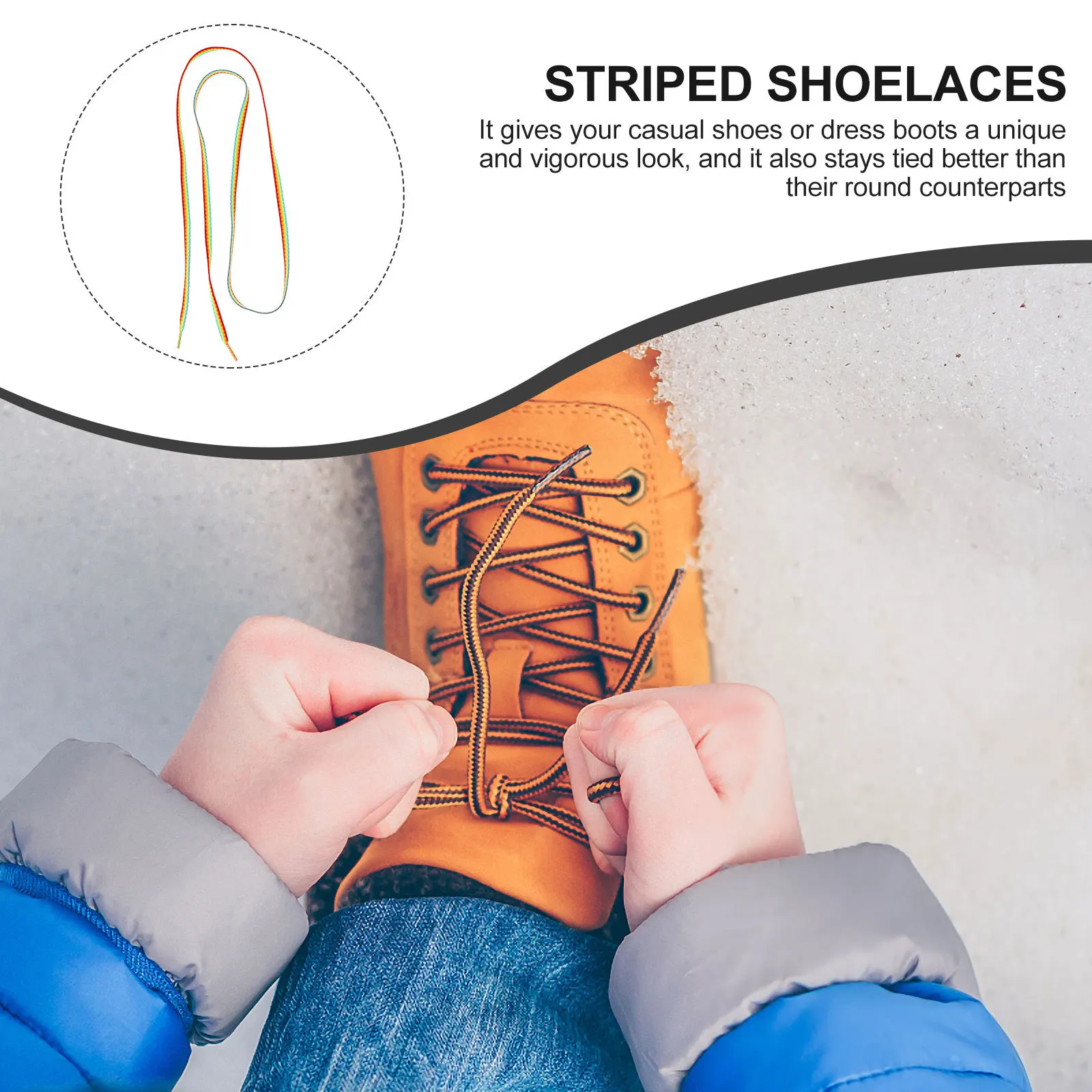 

1 пара 3D радужных шнурков в плоскую полоску для кроссовок, повседневная обувь, походные ботинки, яркая завязка для обуви, 3D радужные шнурки