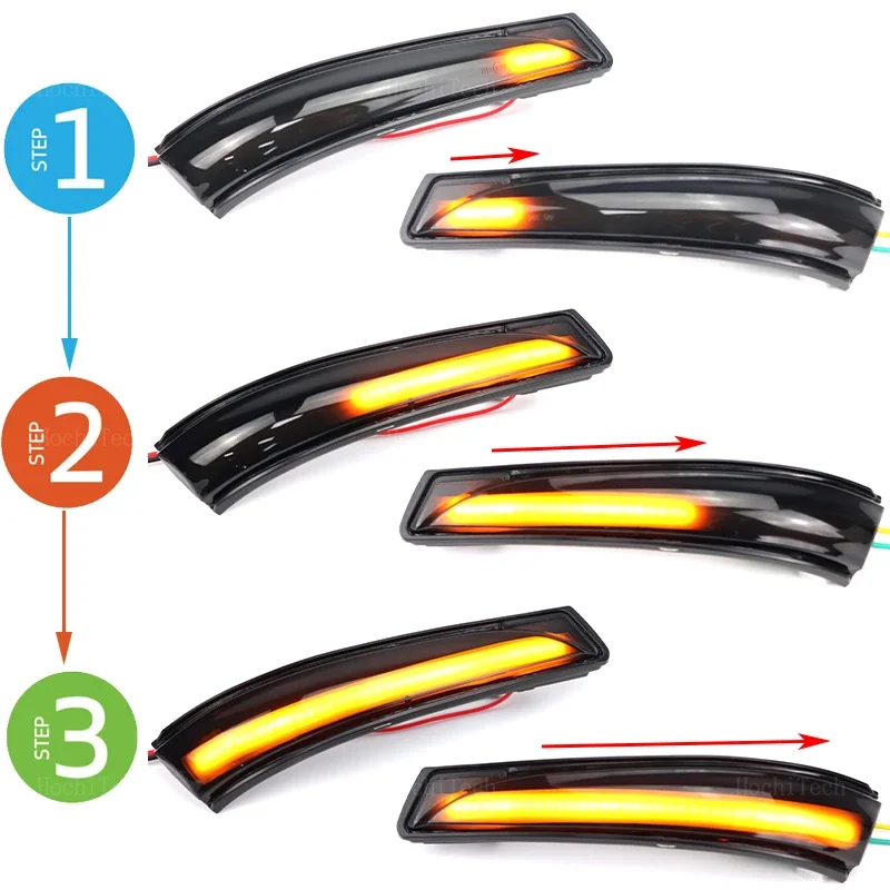 Dynamic Black LED Turn Signal Light Sequential Rearview Mirror For Hyundai Elantra Avante MK5 MD UD 11-15, i30 GD Veloster 11-15