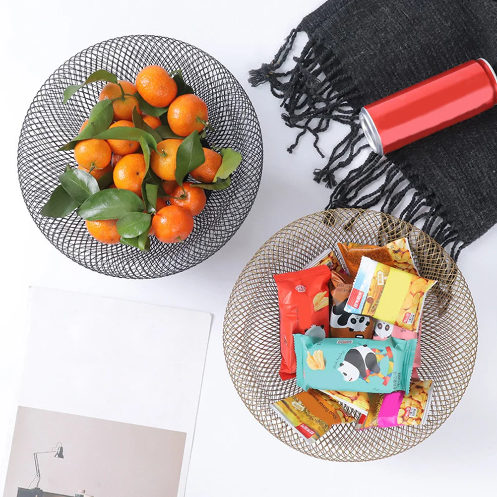 

Creative Iron Wire Mesh Collection Basket Fruit Basket Modern Bird Nest Fruit Plate Living Room Household Snack Storage Basket F