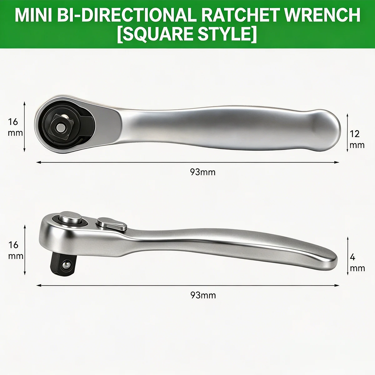 Mini-Ratschenschlüssel 1/4 Zoll Antrieb 72 Zähne Legierungsstahl Steckschlüssel-Bithalter für DIY Heim-, Auto-, Motorrad- und Fahrradreparaturen Handwerkzeuge