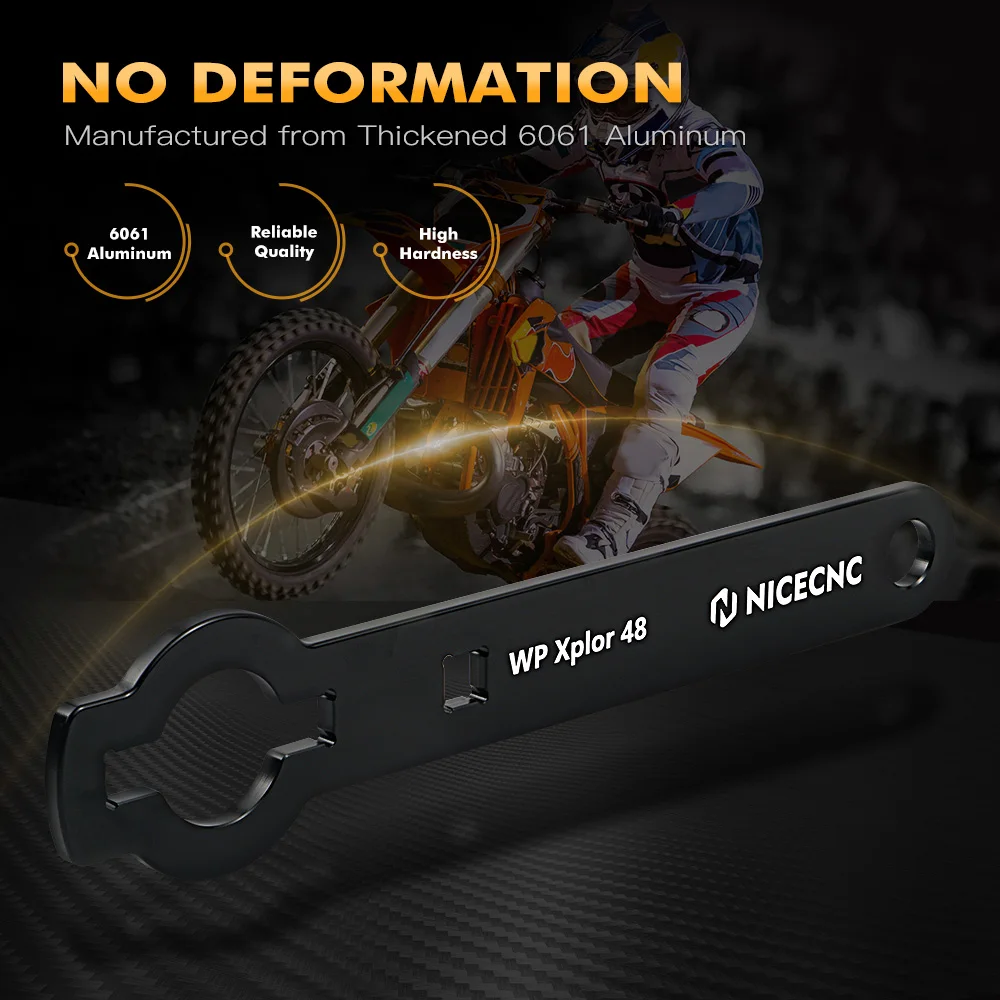 NICECNC Fork Cap Wrench Adjuster For GASGAS EC300 EC EX 300 2021-2022 KTM EXC-F 350 For HUSQVARNA TE 300 300i Remove Repair Tool