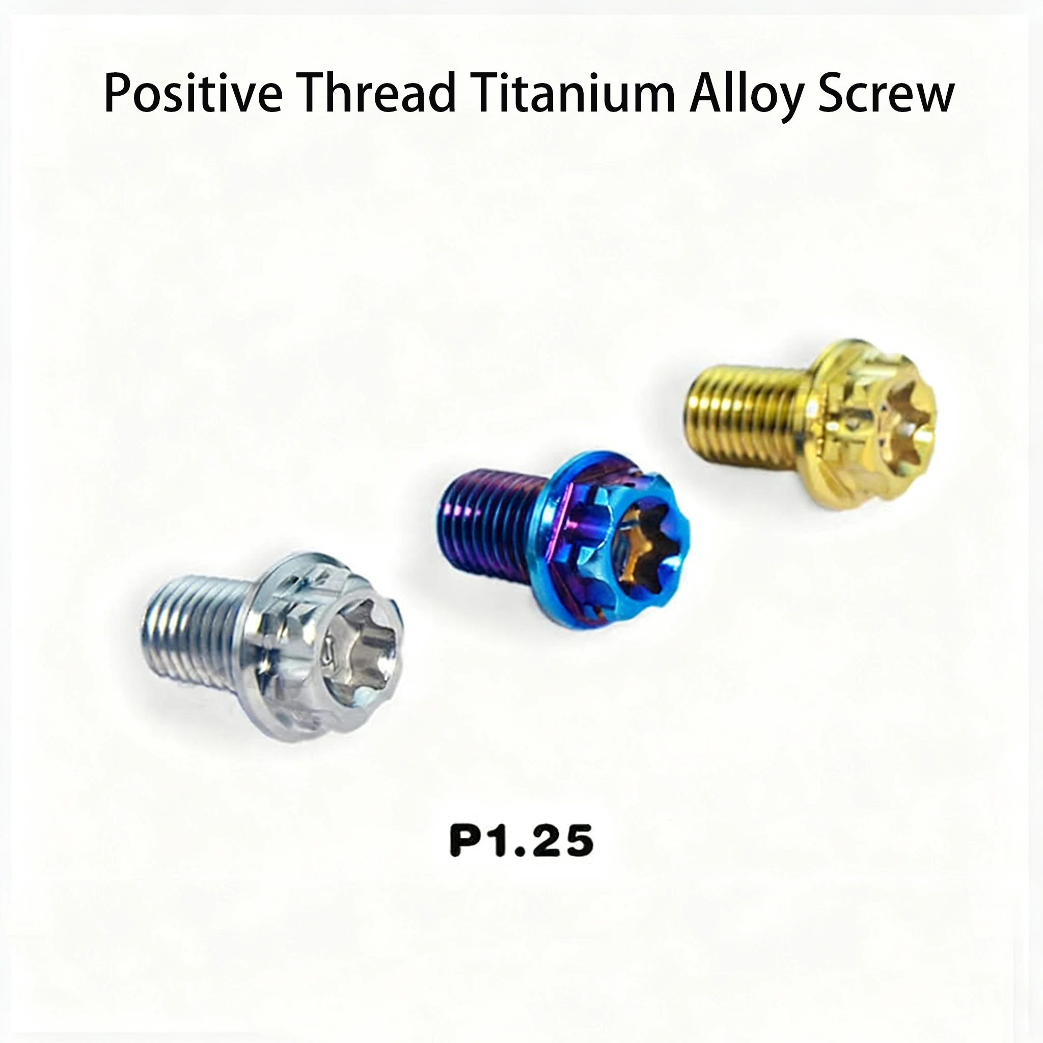 1-10Pcs Positive Thread Titanium Alloy Screw Motorcycle Rearview Mirror Screws M8x15m 10x15/20mm Clockwise Rotation