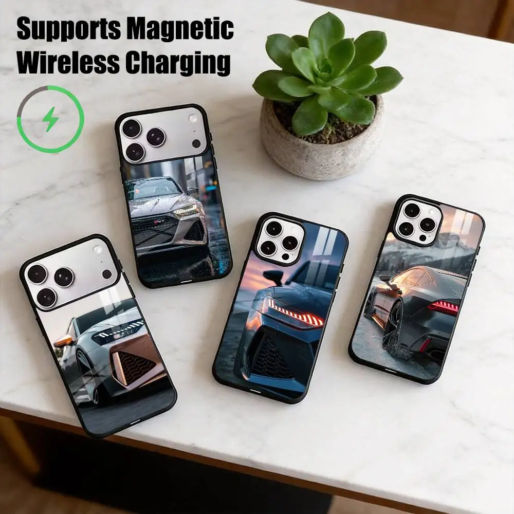 Car RS7 EA825 4  Phone Case For iPhone17,16,15,14,13,12,11 Plus,Pro Supports Magnetic Wireless Charging Gift